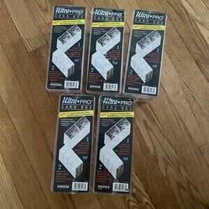 (5) Ultra PRO 4 Compartment Clear Storage Box Holds 240 Standard Trading Cards